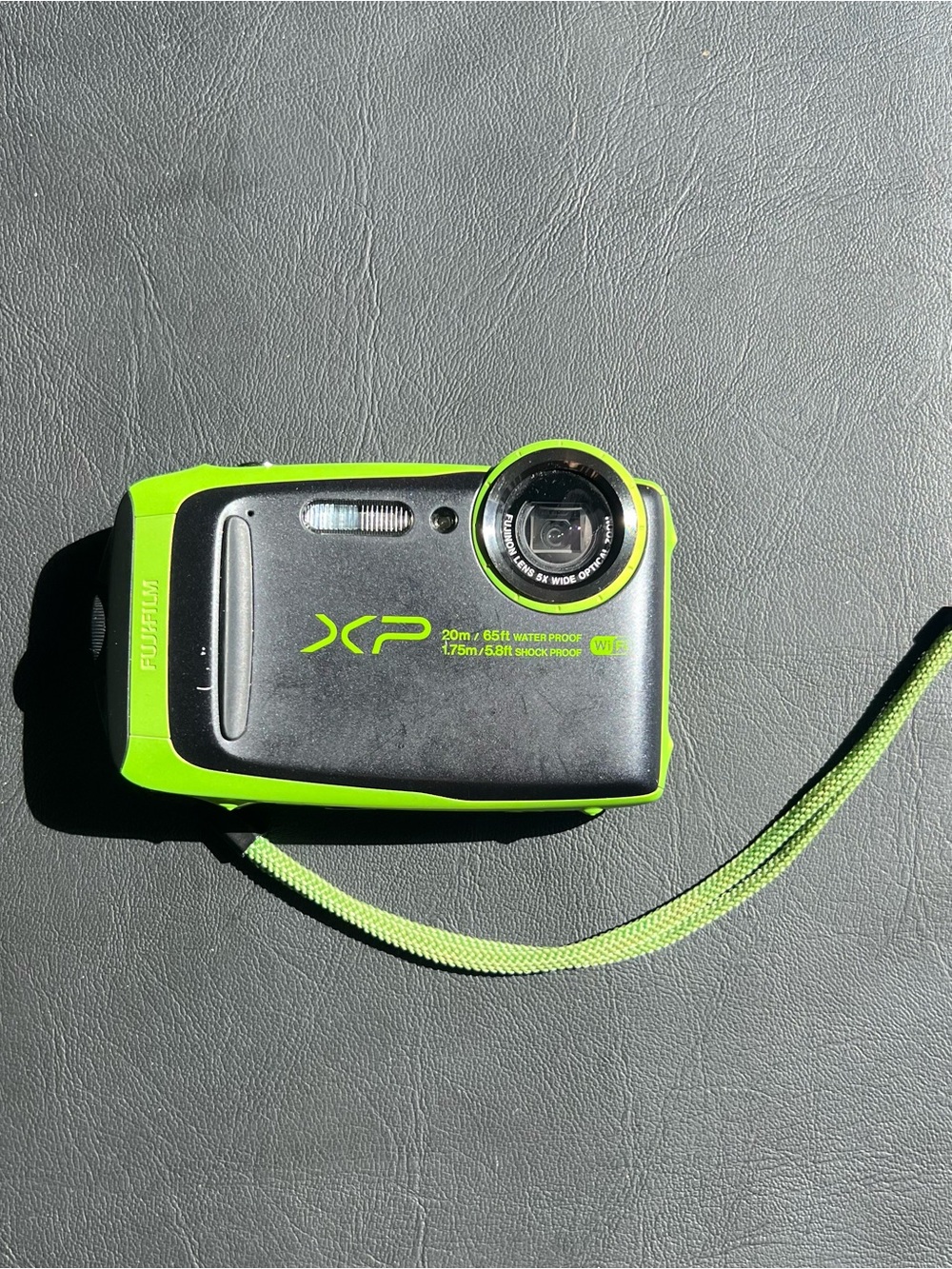 Fujifilm XP Compact Rugged Digital Camera in Black and Lime